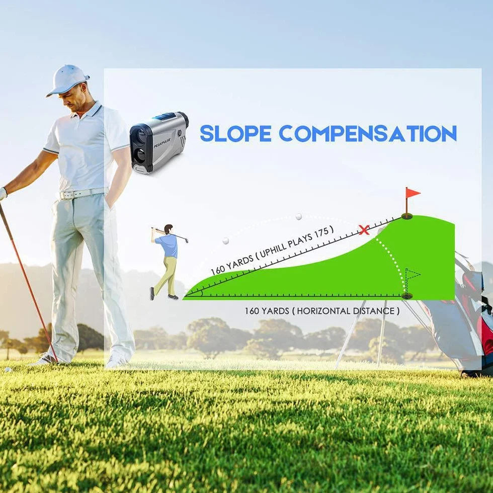 PeakPulse LC600AG Télémètre de golf avec compensation de pente, verrouillage drapeau, grossissement 6x