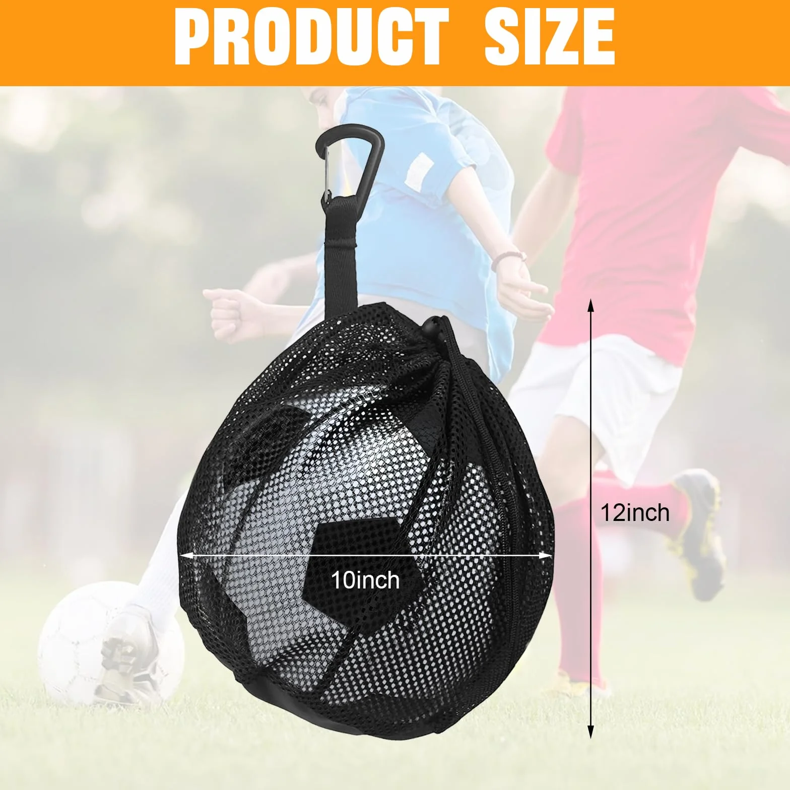 Sac à Dos Filet Portable pour Ballons Basket-ball Football Tennis Enfants Adultes