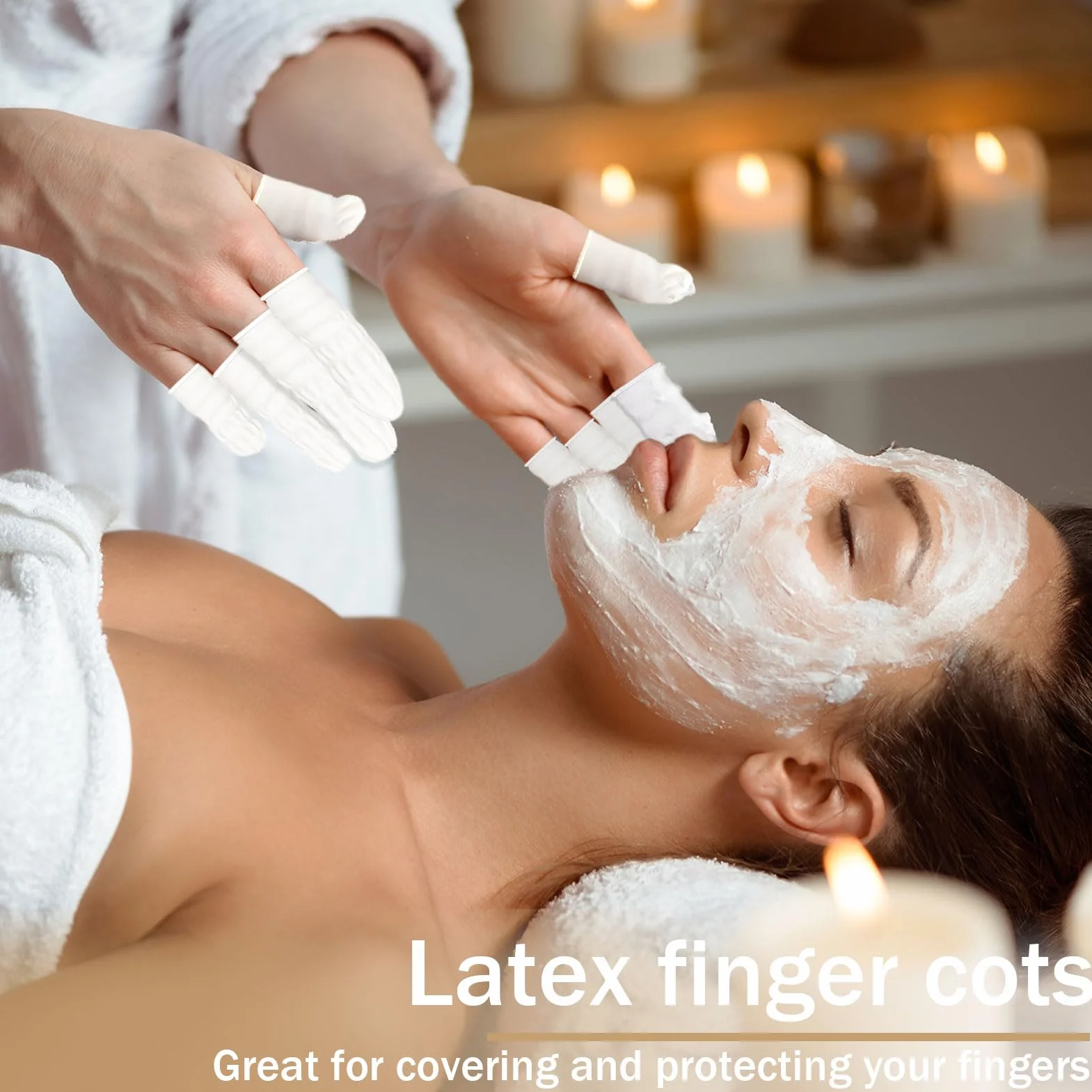 Doigtiers en Latex, Doigts de Protection Imperméables, Doigtier Silicone pour Tatouage