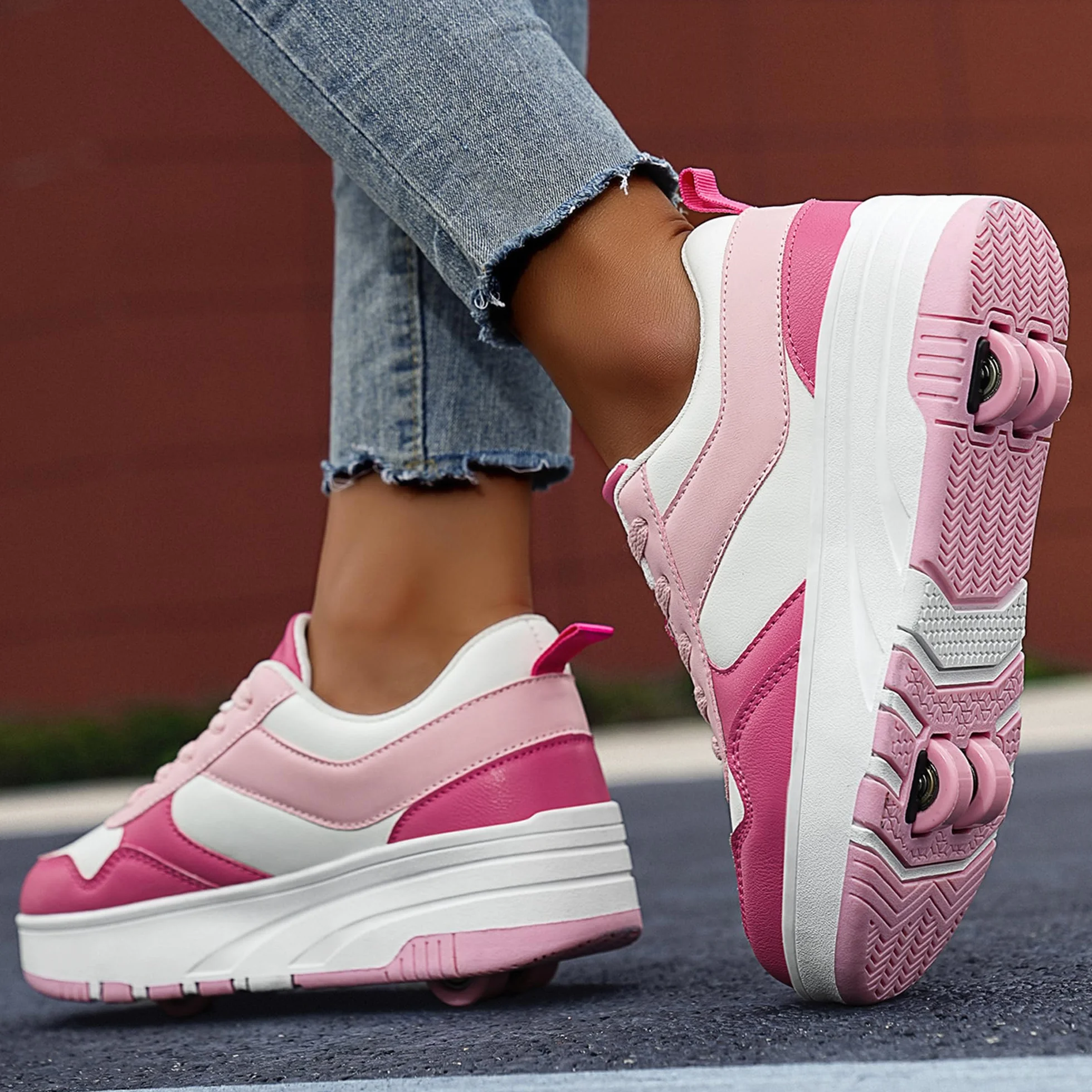 Chaussures de skate à roulettes amovibles pour enfants