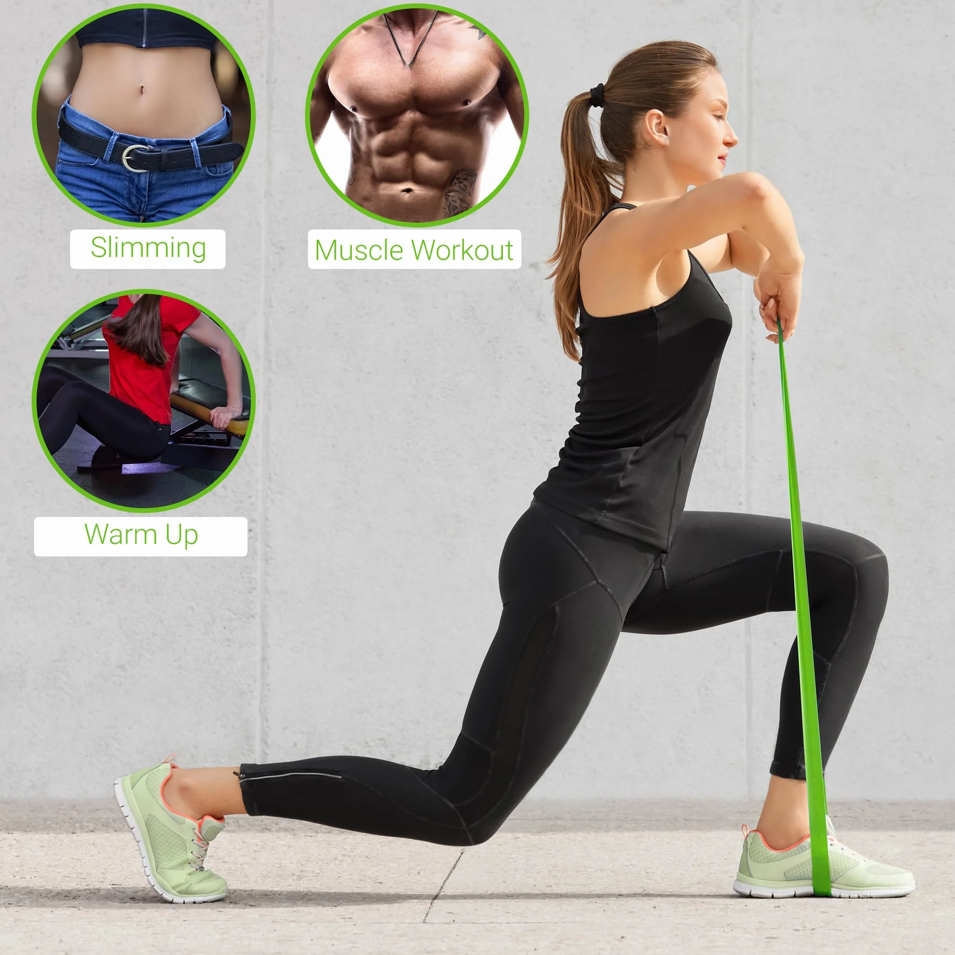 TechStone Bandes de Résistance pour Entraînement – Pack 5 Niveaux Bandes Élastiques Haute Résistance Salle de Sport Maison Kit Fitness avec Sac de Transport