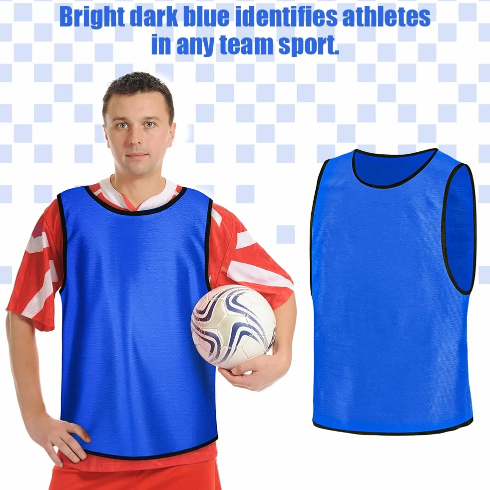 Chasubles d'Entraînement Sport Adulte/Enfant, Gilet de Football Maille Scrimmage Training Respirant Dossard