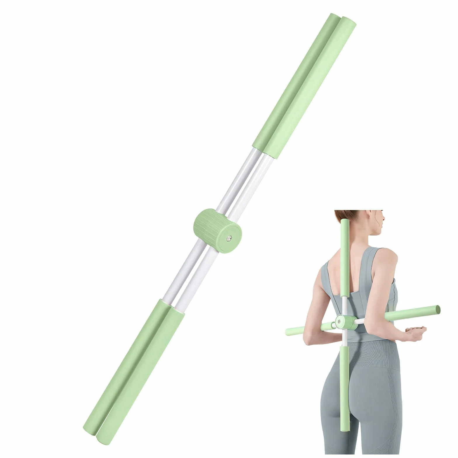 Bâton de Yoga pour Correction de Posture – Correcteur de Bosse, Dos et Cou, Entraînement Complet du Corps
