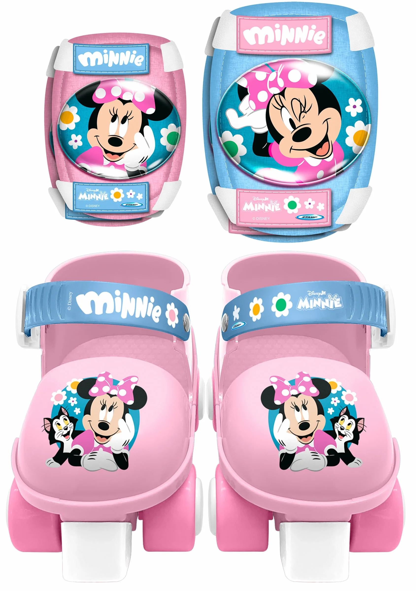 Combo Patins 4 Roues Minnie 23-27 Blue & White GENOUILLERES COUDIERES