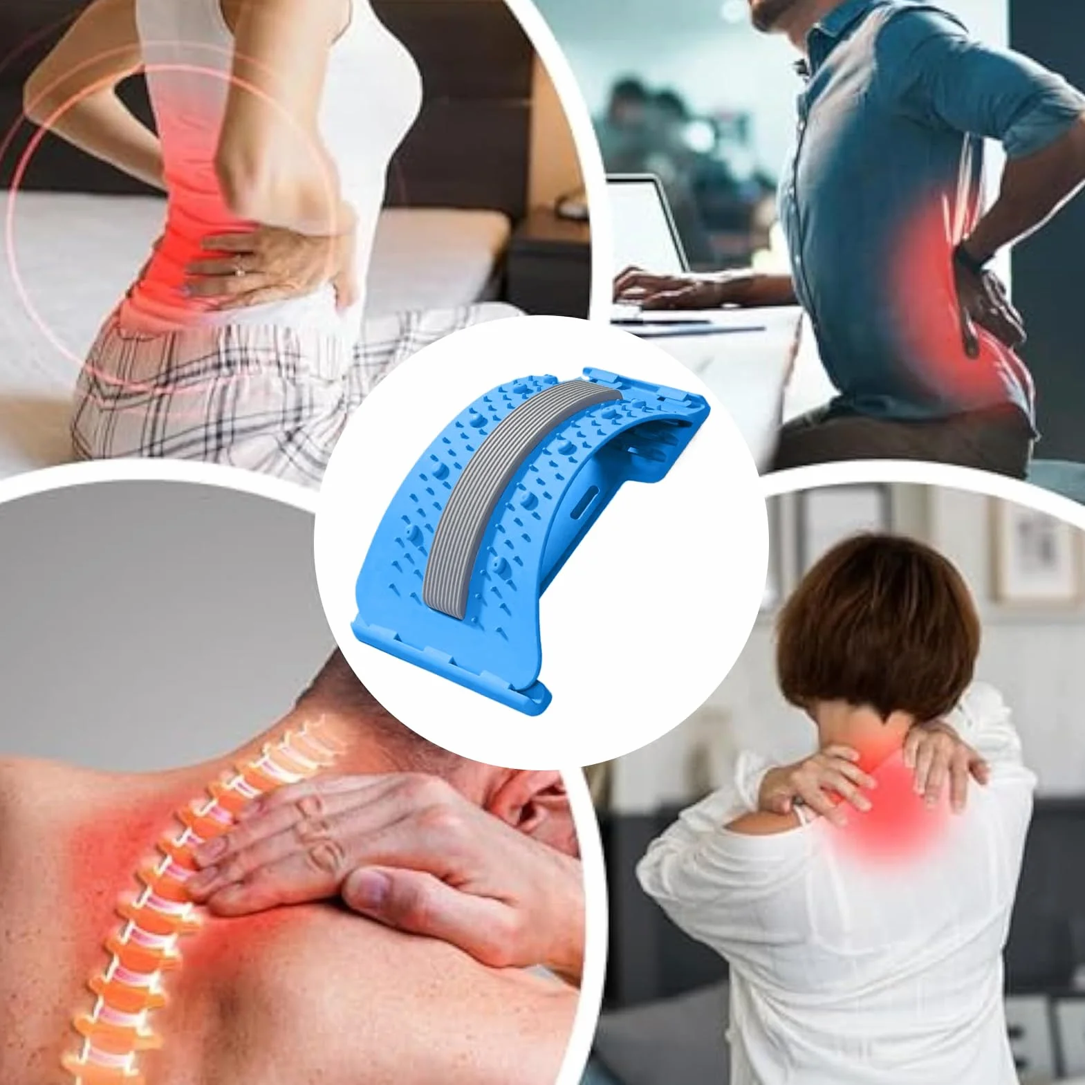 Manolyee Étireur Lombaire 4 Niveaux, Dispositif d'Étirement pour Soulagement Musculaire Yoga Pilates