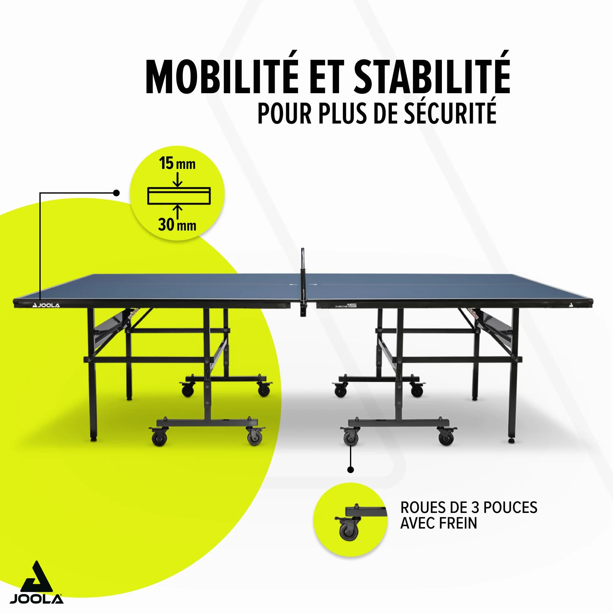 JOOLA Table de Tennis de Table Inside, Table de Ping-Pong d'Intérieur 274 x 152,5 x 76 cm