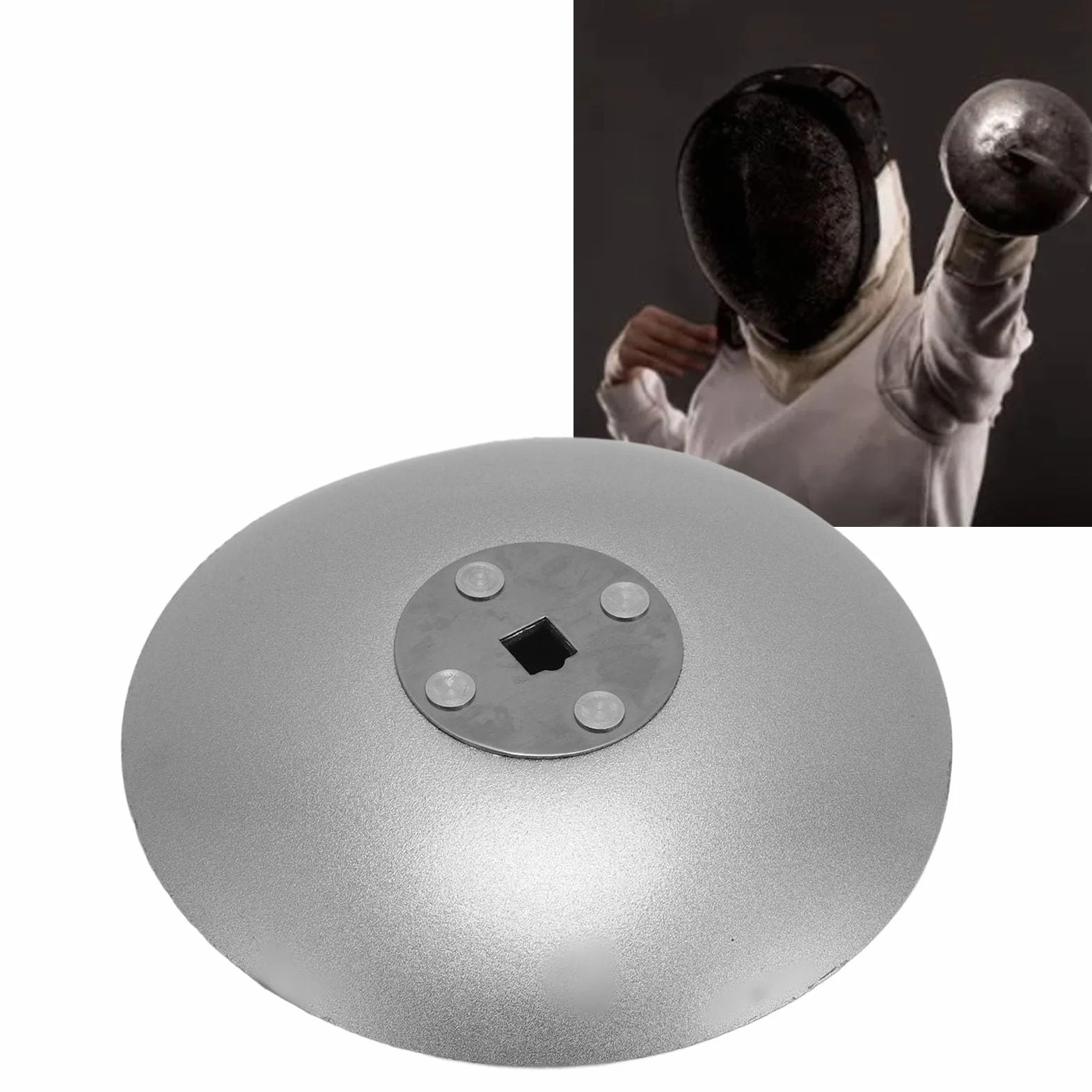 HERCHR Garde-Main d'escrime 2 pièces, Plaque de Protection en Acier Inoxydable pour Sabre et Épée