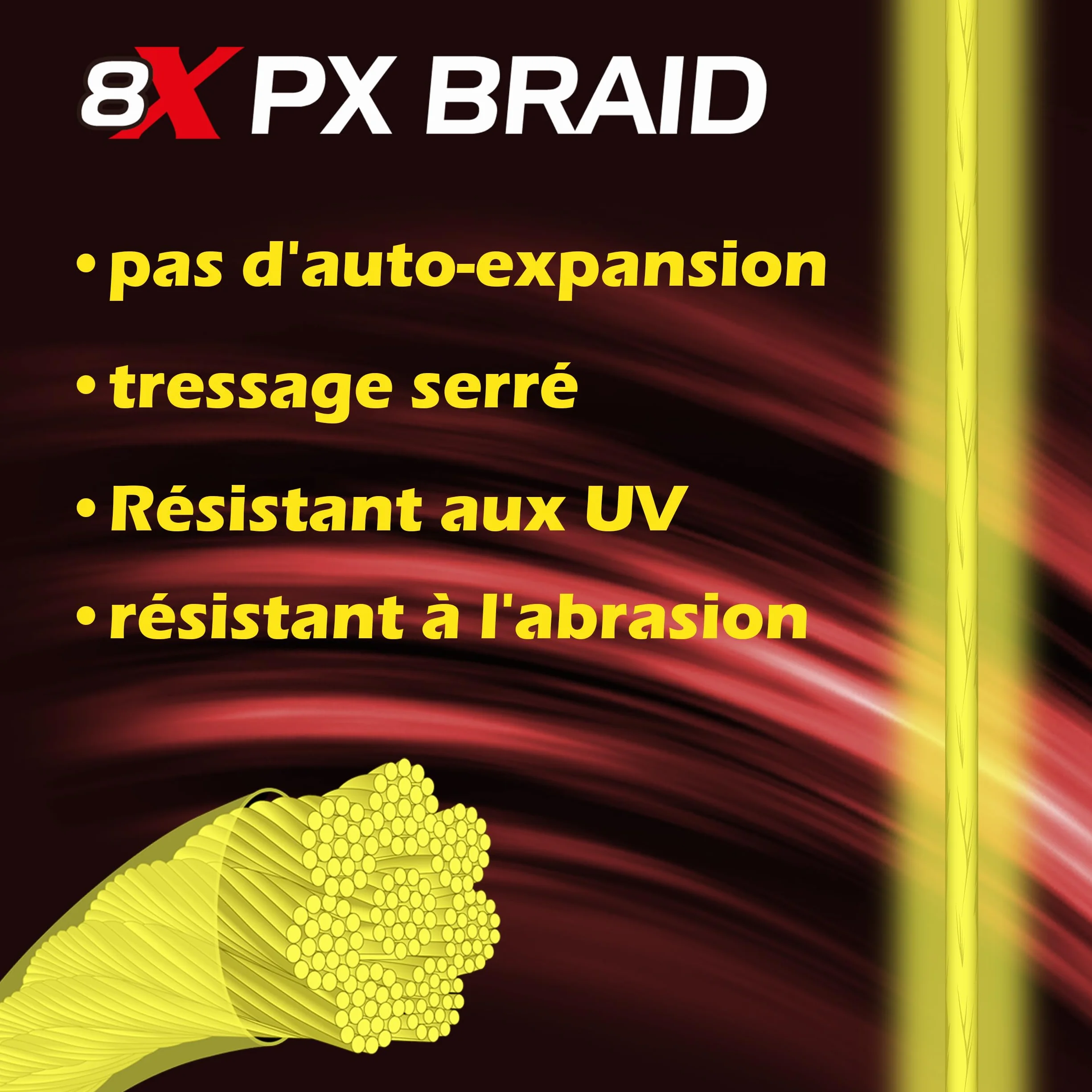 Paradox Fishing PX Tresse Peche 8 brins 0,07mm-0,28mm 150m/500m étroitement tressés