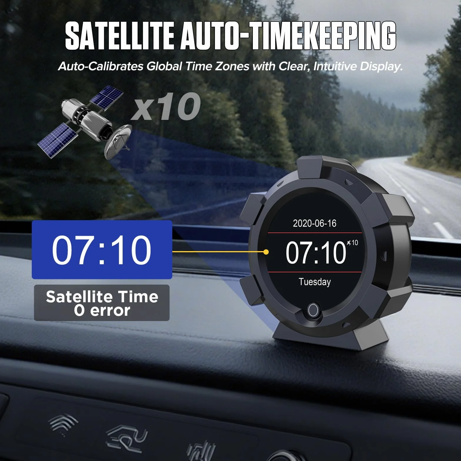 MR CARTOOL X95 GPS Speedomètre Numérique MPH Inclinomètre Jauge de Pente Affichage Tête Haute Automobile