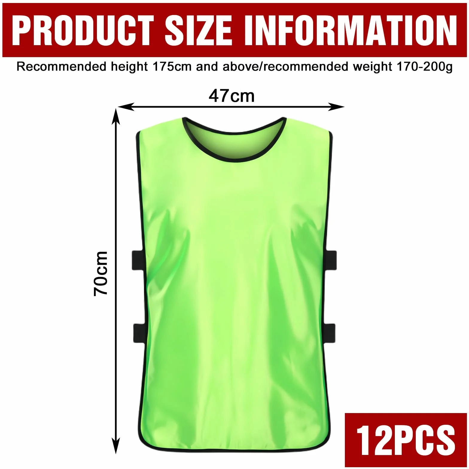 Chasuble de Sport Football Gilet d'Entraînement Adultes Taille XL