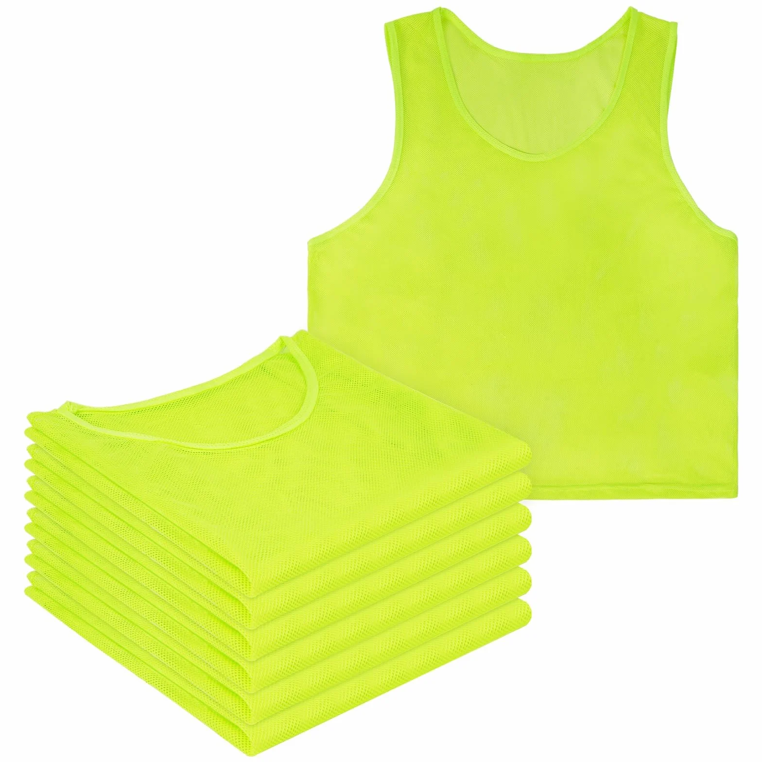 AUYAO Gilet d'entraînement de Football, Chasubles Sport, Maille Scrimmage Training Gilets, Respirant Dossard