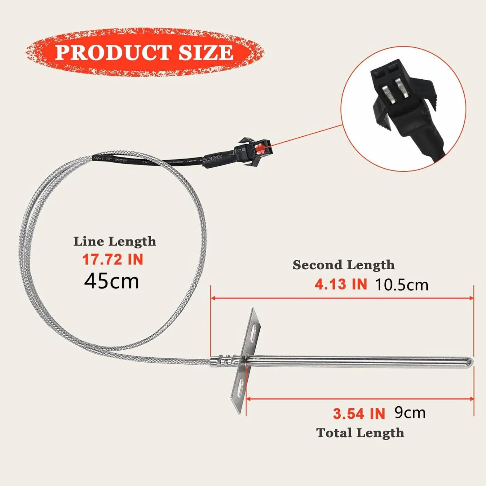 Kit d'assemblage de sonde de température RTD pour Pit Boss Pro Series 820, 1100