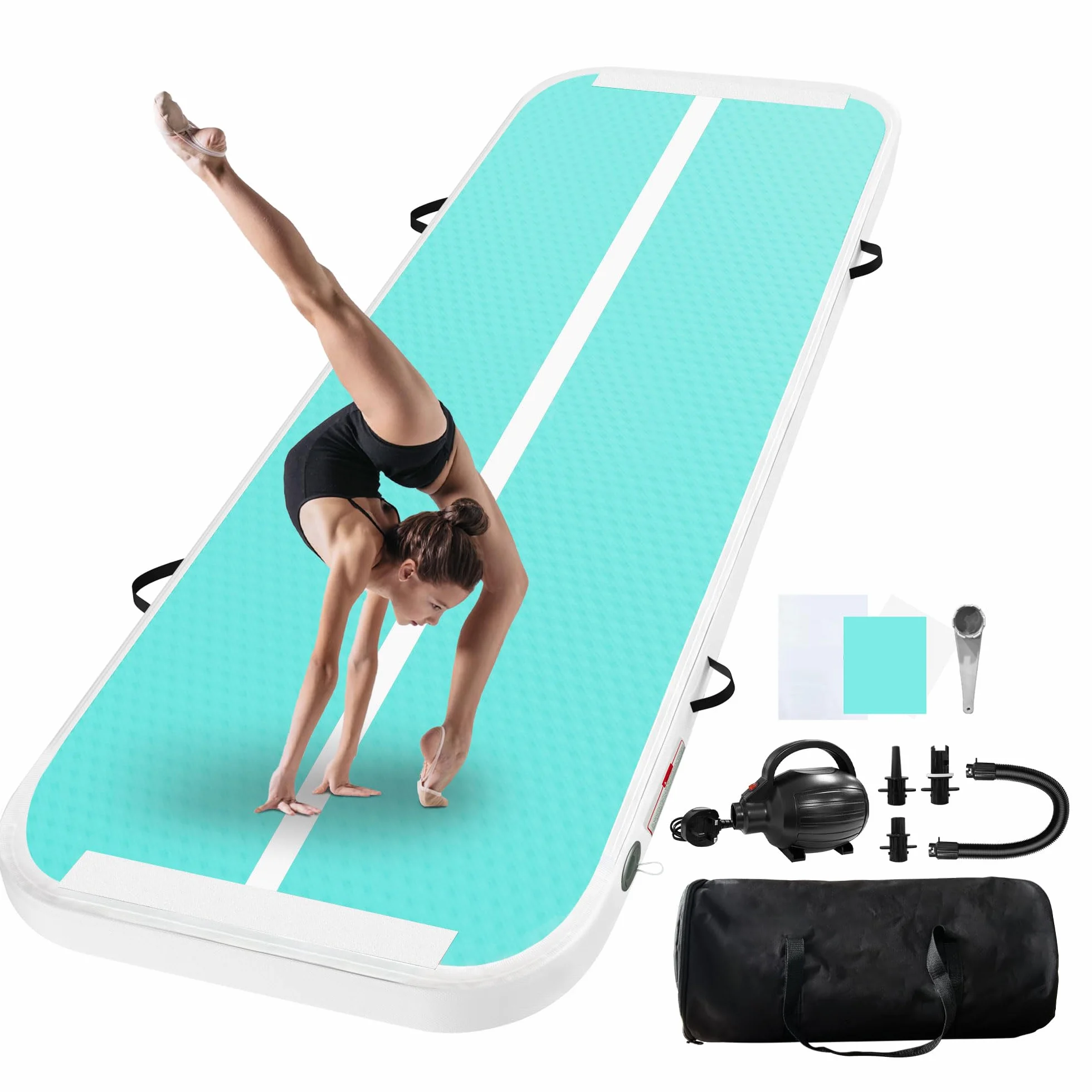 Tapis de Gymnastique Air Tumble Track Gonflable 6,6ft 10ft 13ft 16ft 20ft 10cm