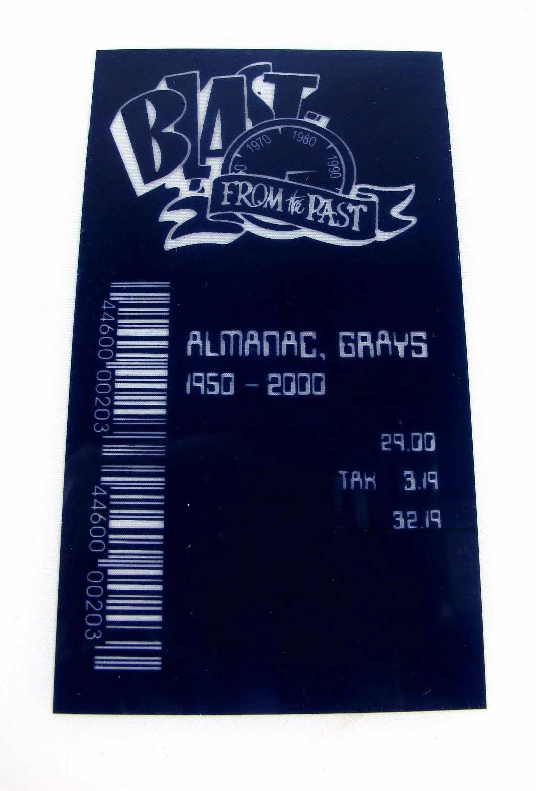 BTTF Grays Sports Almanac 1950-2000 Sac à livres Retour vers le Futur Accessoires Marty McFly