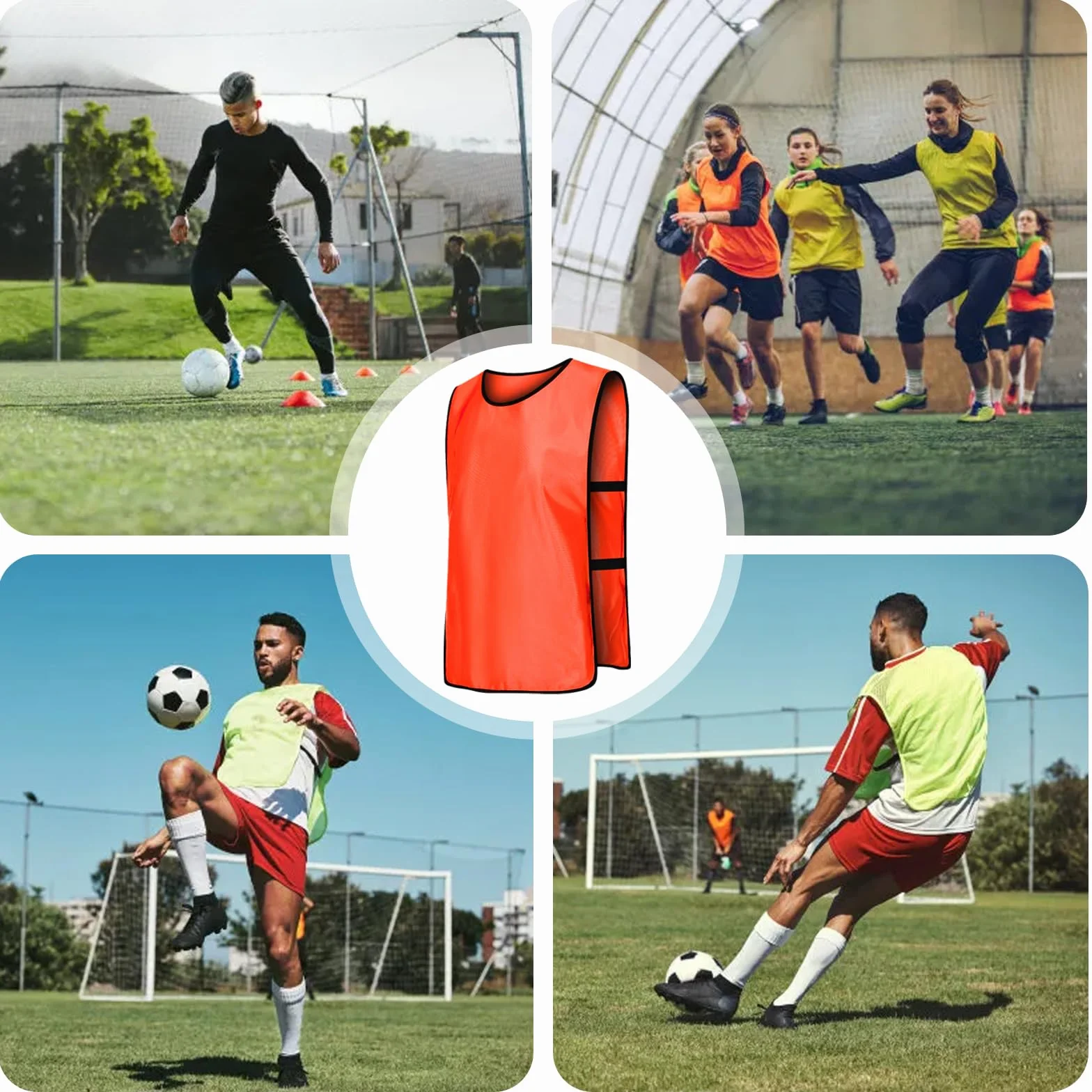 Maillots de football pour adultes 47 x 70 cm lot de 12 entraînement basketball sports en maille
