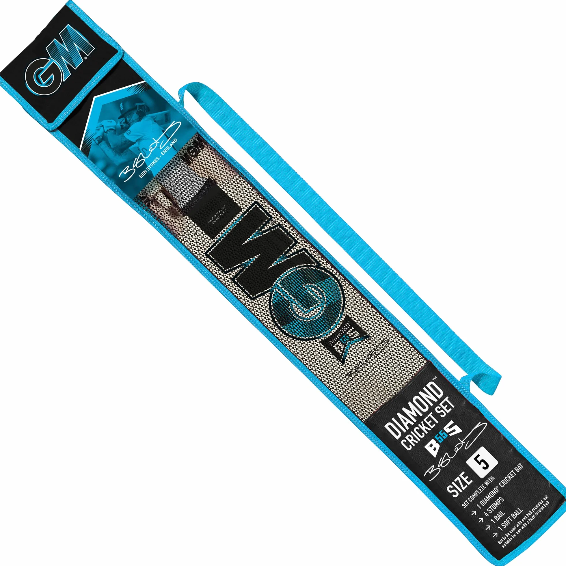 Ben Stokes Diamond Ensemble de Cricket en Bois approuvé Taille 1 120-129 cm