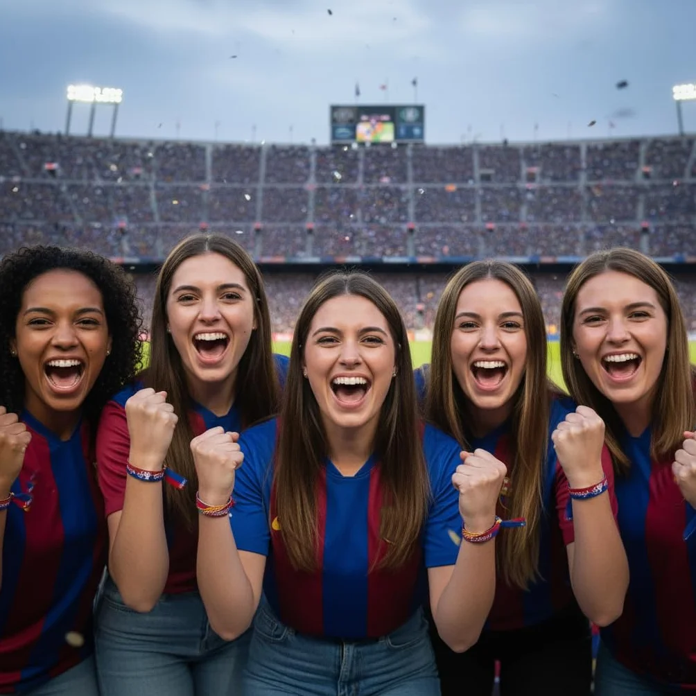 BDM Barcelone Football Bracelet Tressage Hilo Hommes Femmes Fans