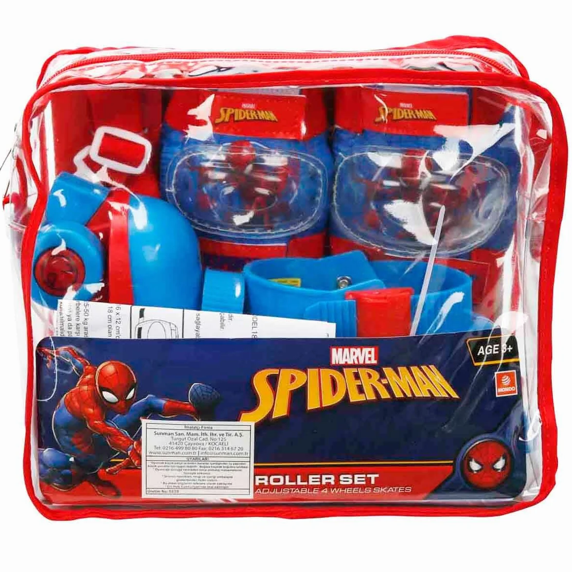 Mondo Vélo Enfant Set Roller Skate Protections Ultimate Spiderman Blu