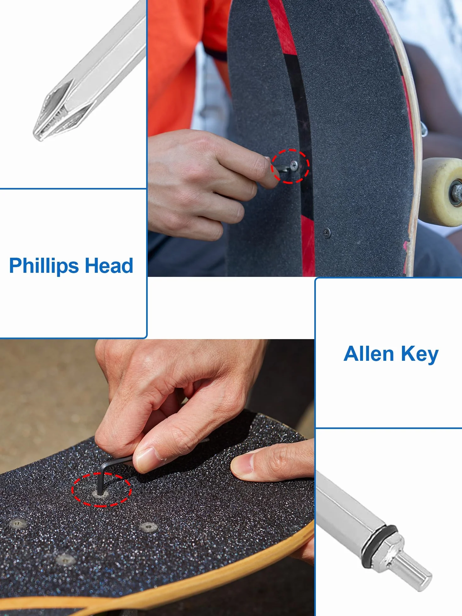 YOUSHARES Longboard Edge Protector avec Tournevis Phillips