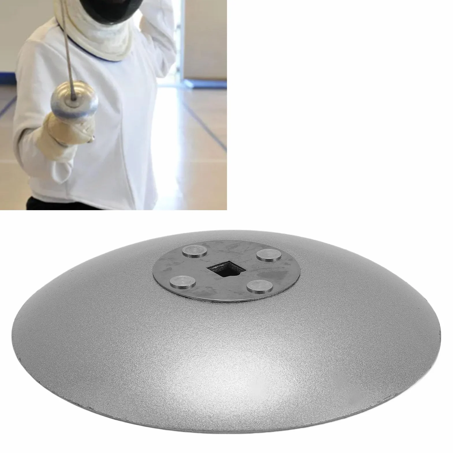 HERCHR Garde-Main d'escrime 2 pièces, Plaque de Protection en Acier Inoxydable pour Sabre et Épée
