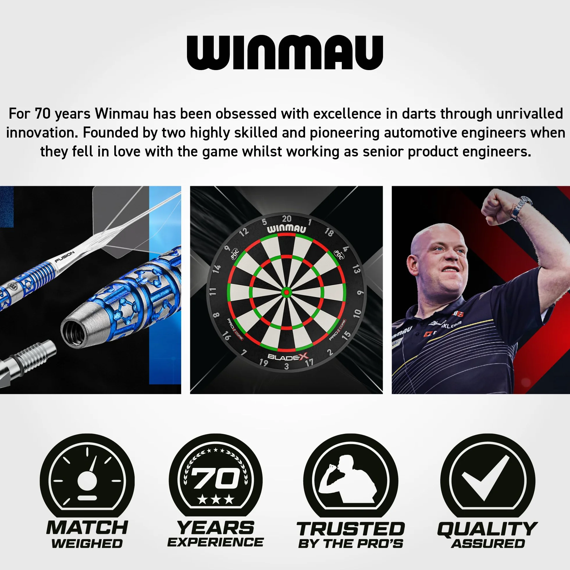WINMAU Fléchettes Oche Lignes Marqueur de Ligne de Lancer Haute visibilité Adhère à Toutes Les Surfaces dures