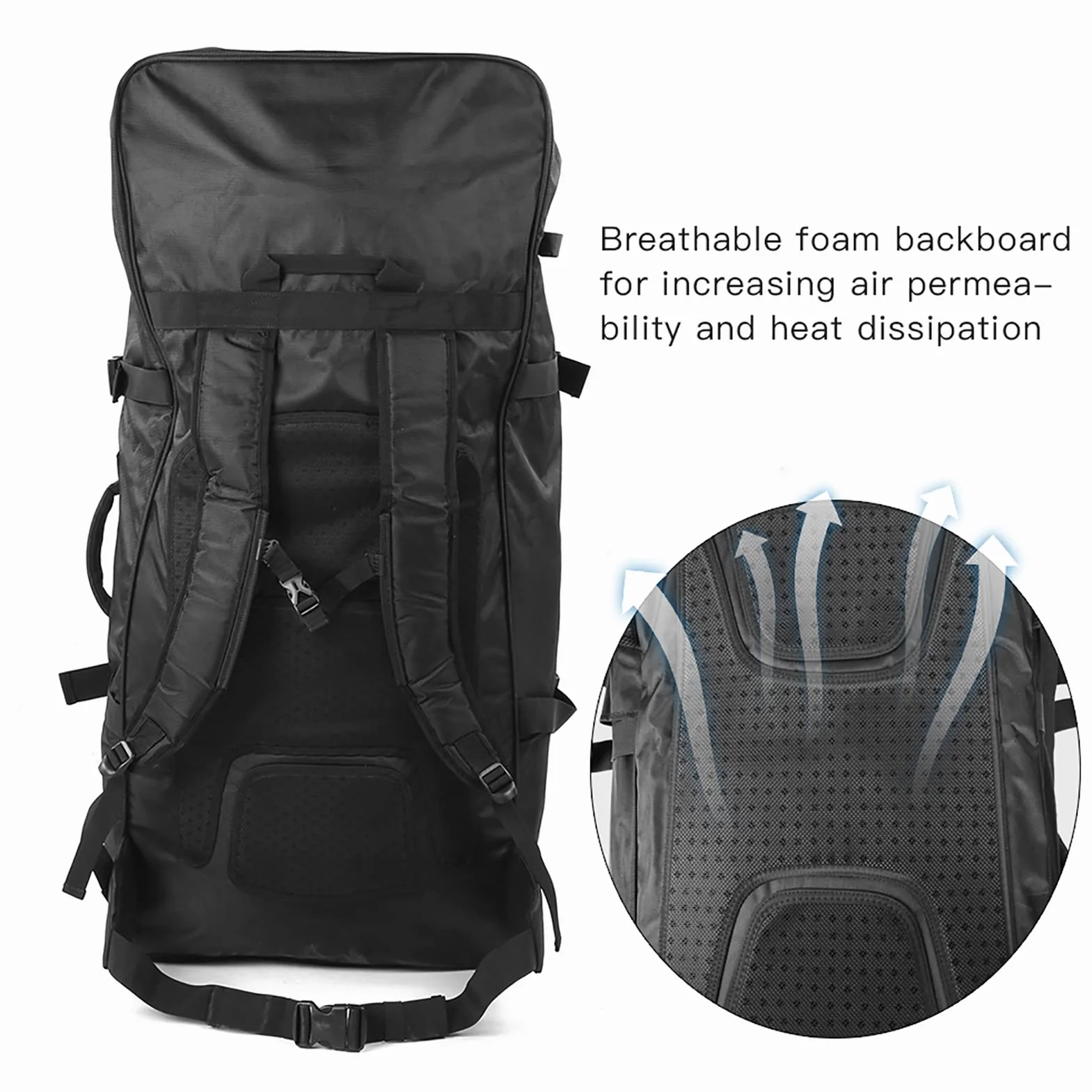 Sac de Rangement étanche pour Planche de Surf 140 L avec Roulettes, Polyester