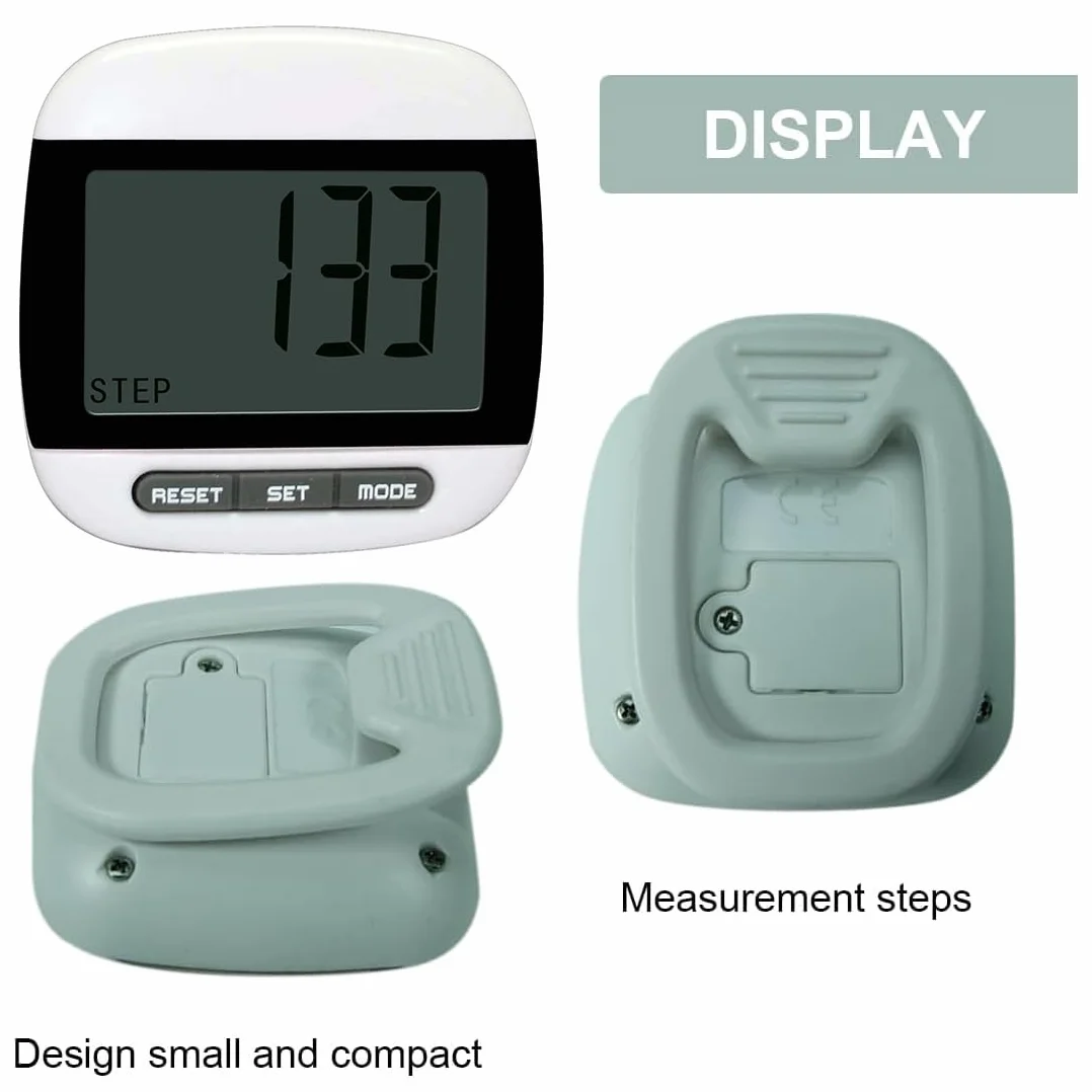 Podomètre 3D pour la Marche, Compteur de Pas avec Clip, Bracelet Podomètre Multicolore