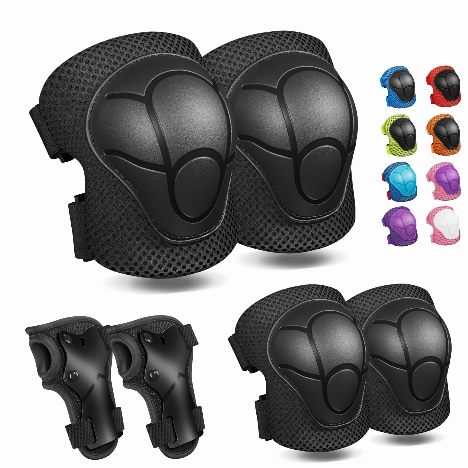 CKE Genouillères Enfants 3 en 1 Protection Patinage Cyclisme Filles Garçons
