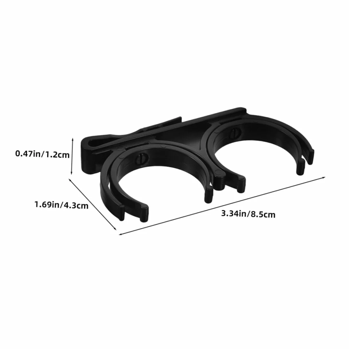 Porte-balles de Golf Rotatif Pliable en Plastique Noir Lot de 5 Clips Doubles