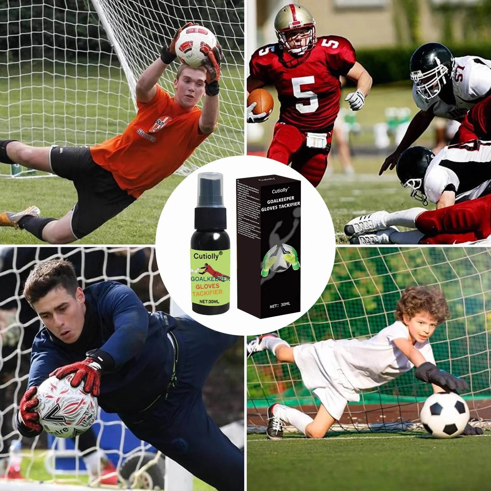 Colle pour gants de gardien de but, Spray adhérence supplémentaire football