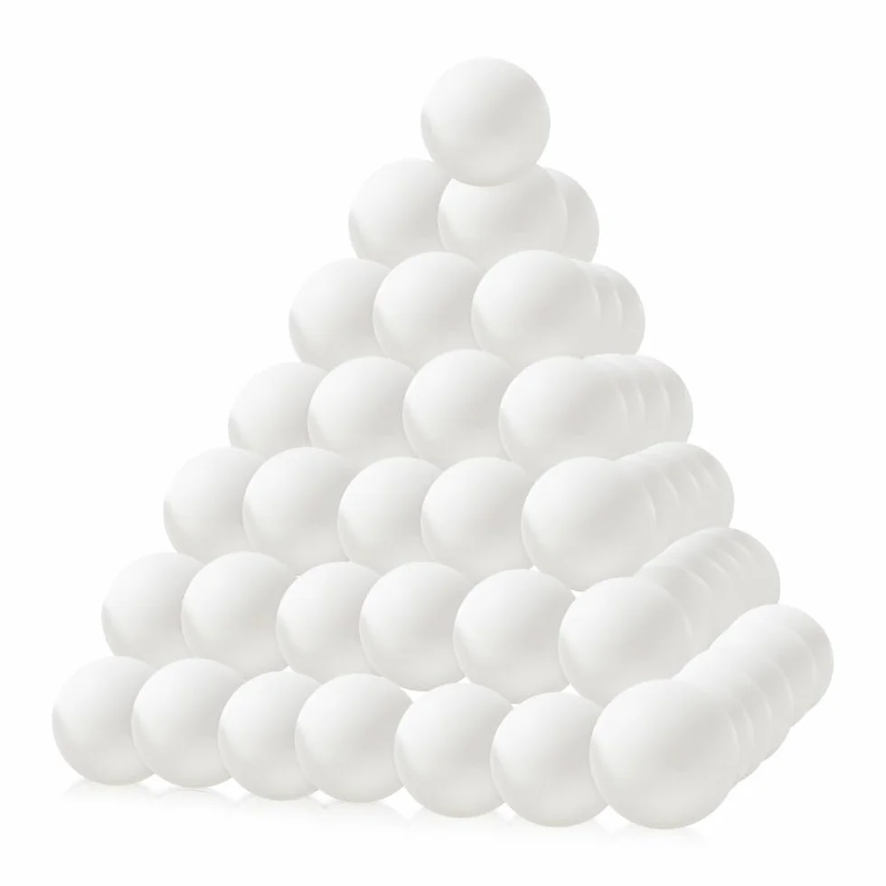 Mizikuu 50 balles de tennis de table blanches plastique entraînement ping-pong