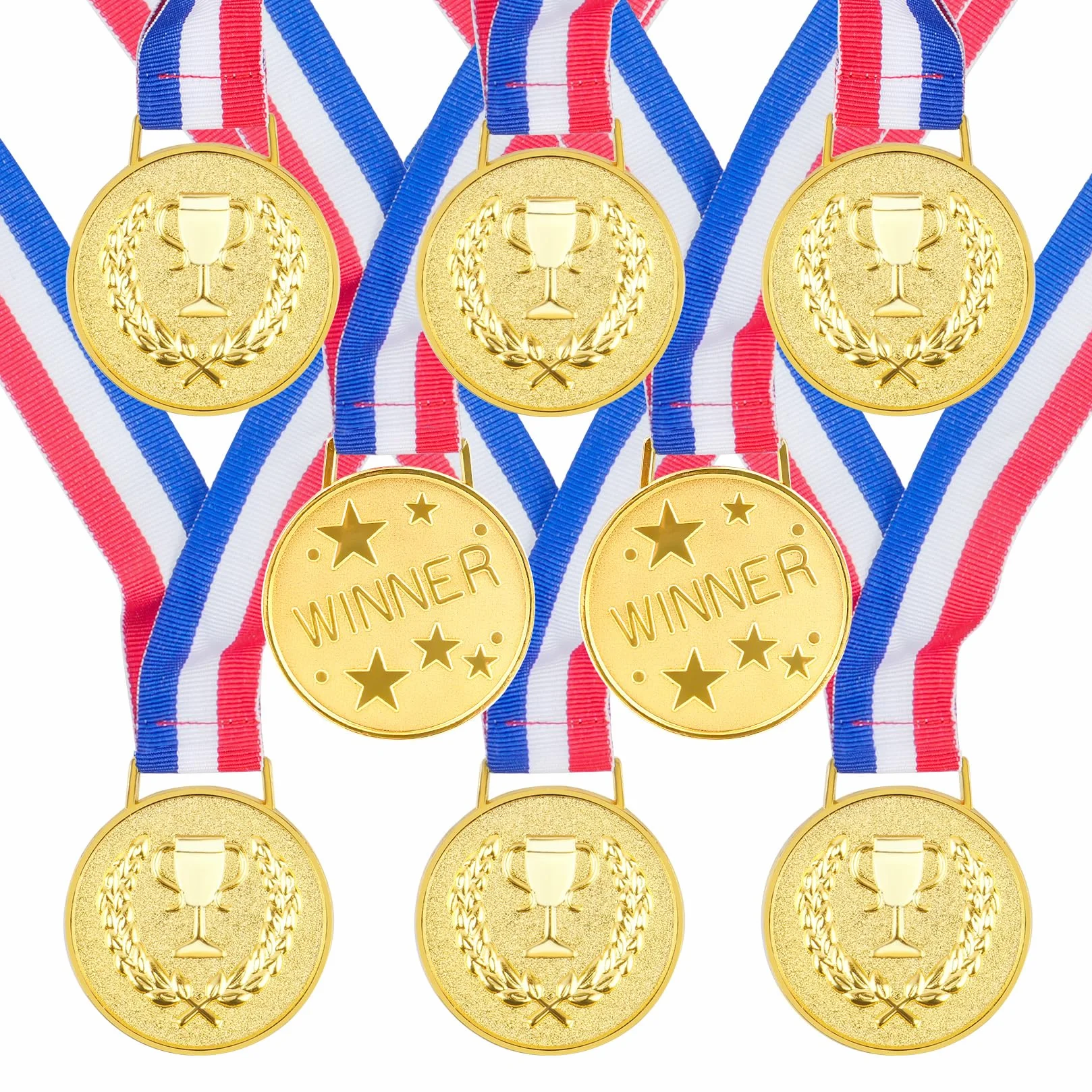Médailles Enfant Personnalisables Or pour Récompenses Sport École Fêtes 8 Pièces