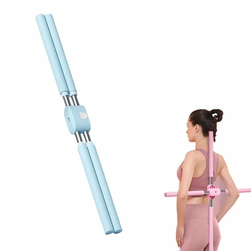 Poteau de Yoga pour Correction de Posture, Bodybuilding Pilates Stick Entraînement Complet du Corps