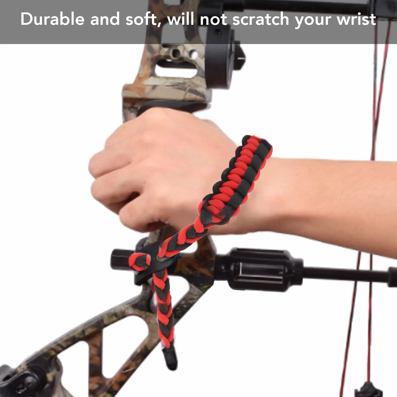Corde de Poignet de Tir à l'Arc Réglable en Nylon épaissie pour Arc Composé
