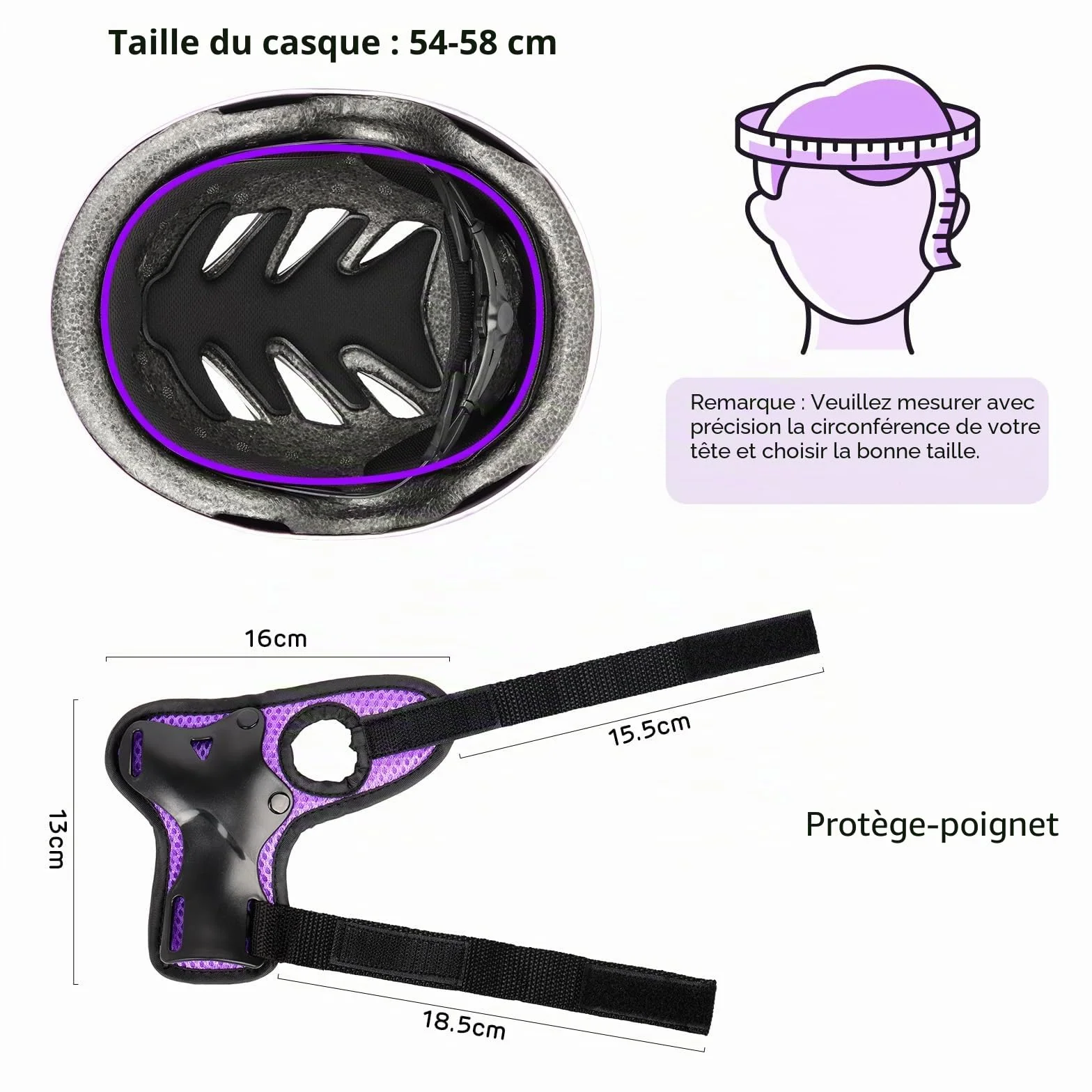 Casque Vélo Réglable Enfant Coudières Genouillère Protège-Poignets Protection Rollers Skateboard