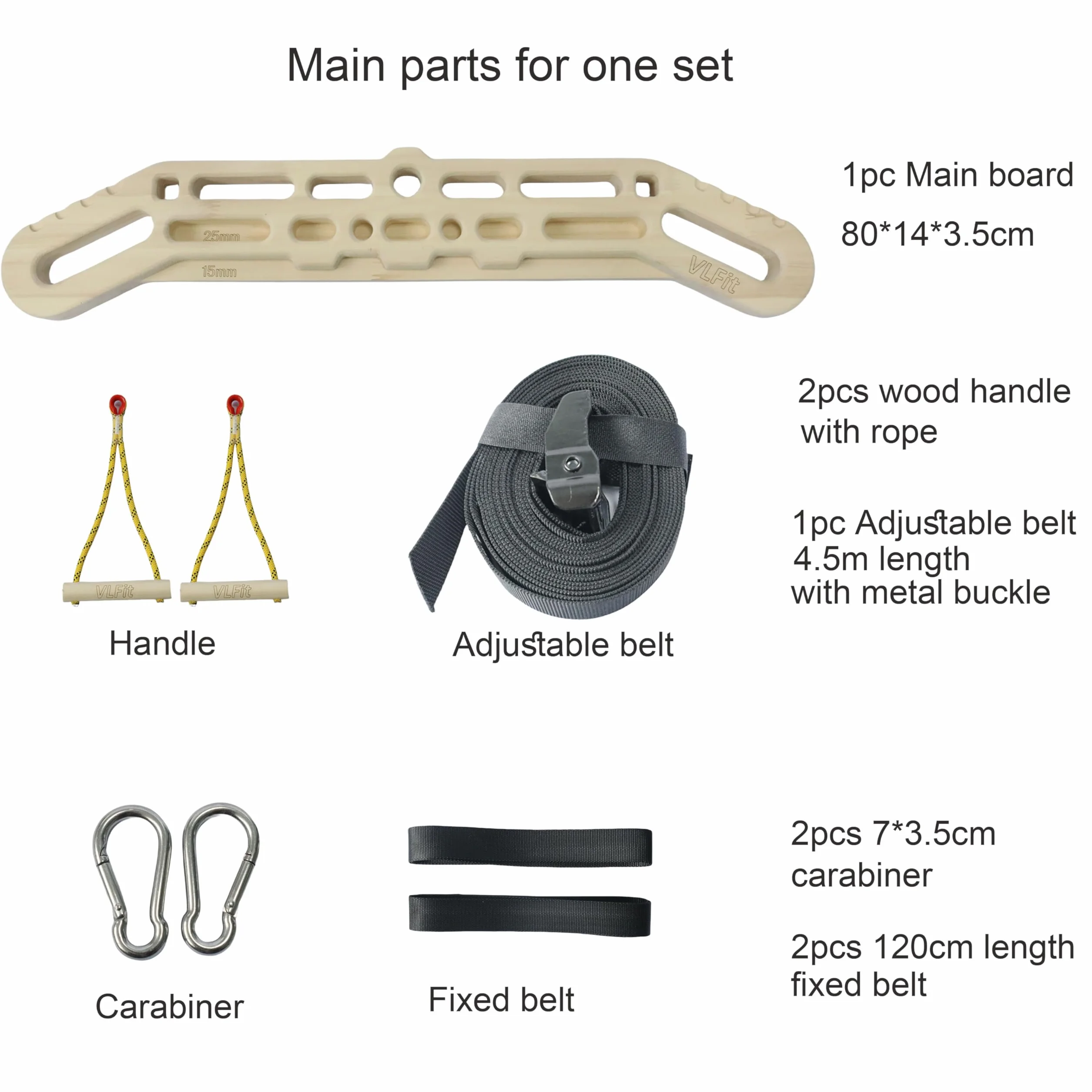 VLFit Hangbord en bois pour escalade, portable, planche d'entraînement des doigts