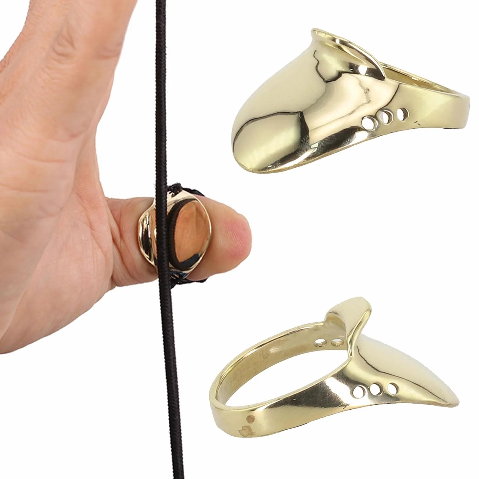 Pouce en laiton pour anneau d'arc traditionnel 18-24 mm (24#) protection doigts chasse extérieur
