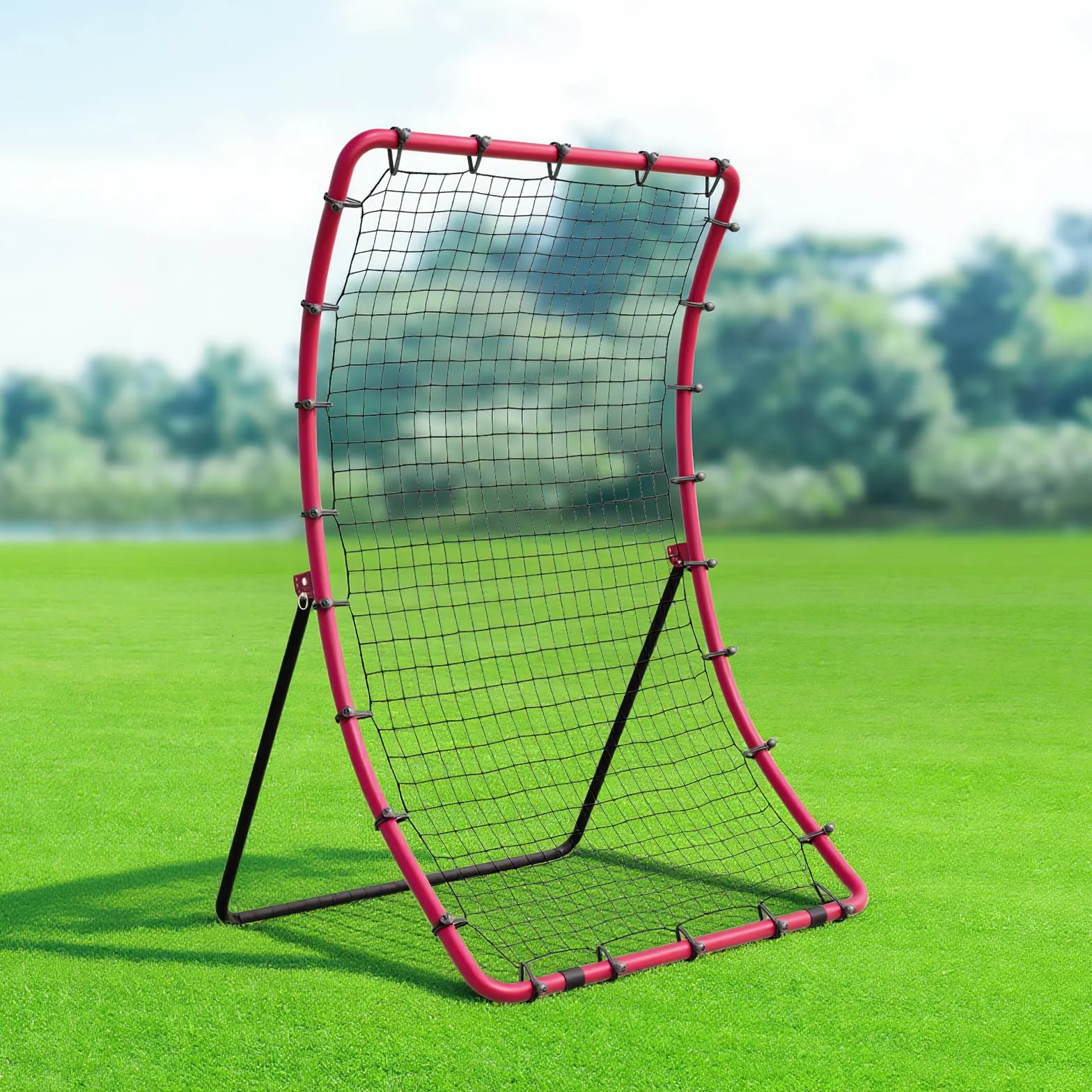VEVOR Filet de Rebond Baseball Softball 914 x 1372 mm 3 Voies Entraîneur Lanceur Pratique Terrain Lancer