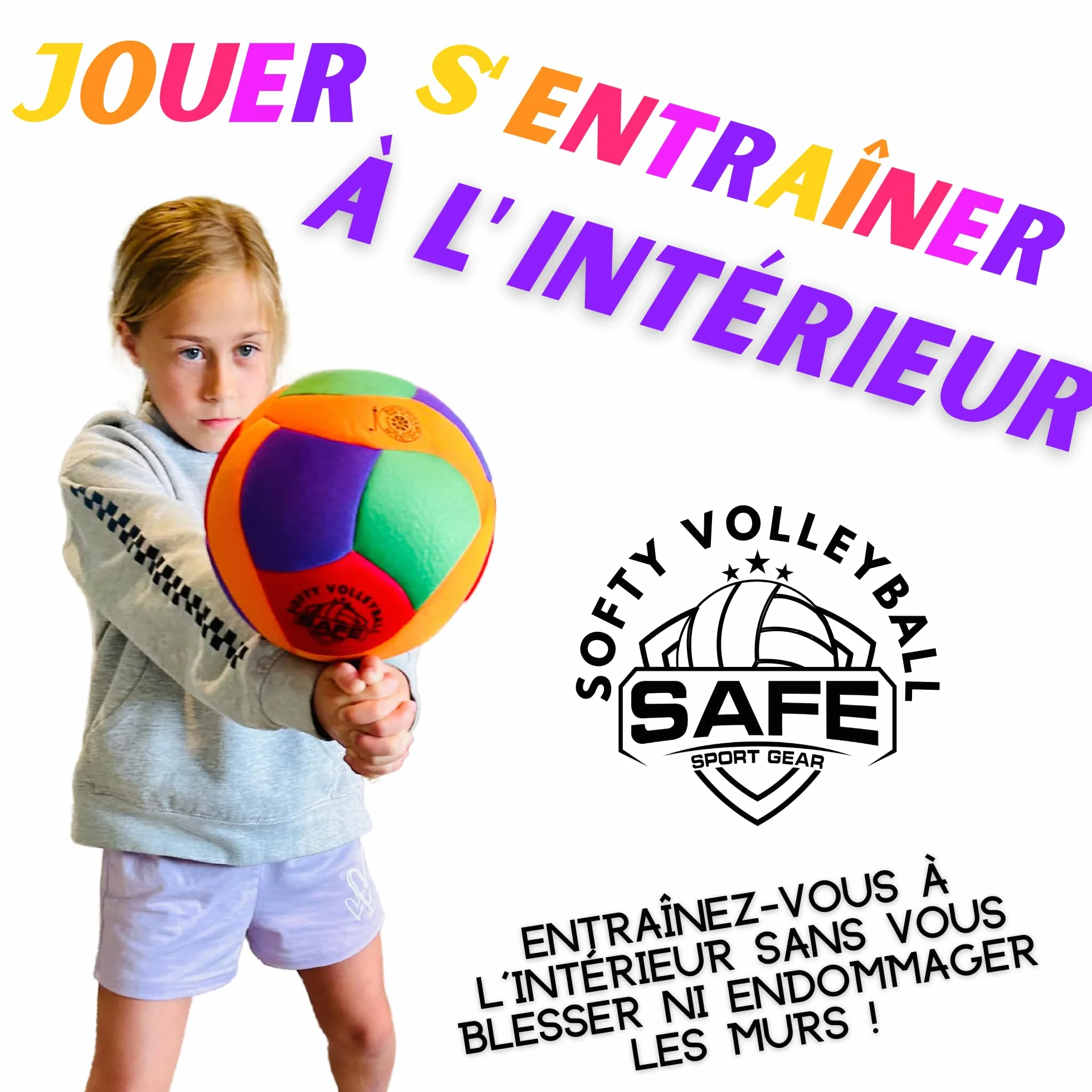 Volleyball Super Doux pour Enfants - Ballon avec Rebond et Toucher Réalistes - Parfait pour Maison, Jardin ou Gymnase