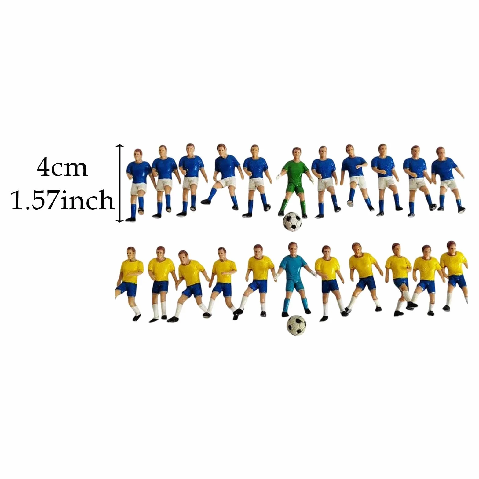 Lot de 22 Figurines Miniatures de Footballeurs, Décorations de Table