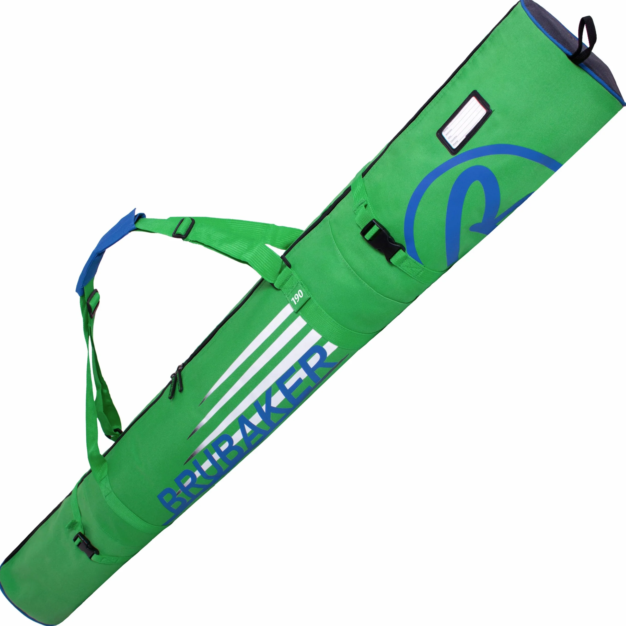 BRUBAKER Carver Champion Housse à Skis 1 Paire 190 cm Vert Bleu