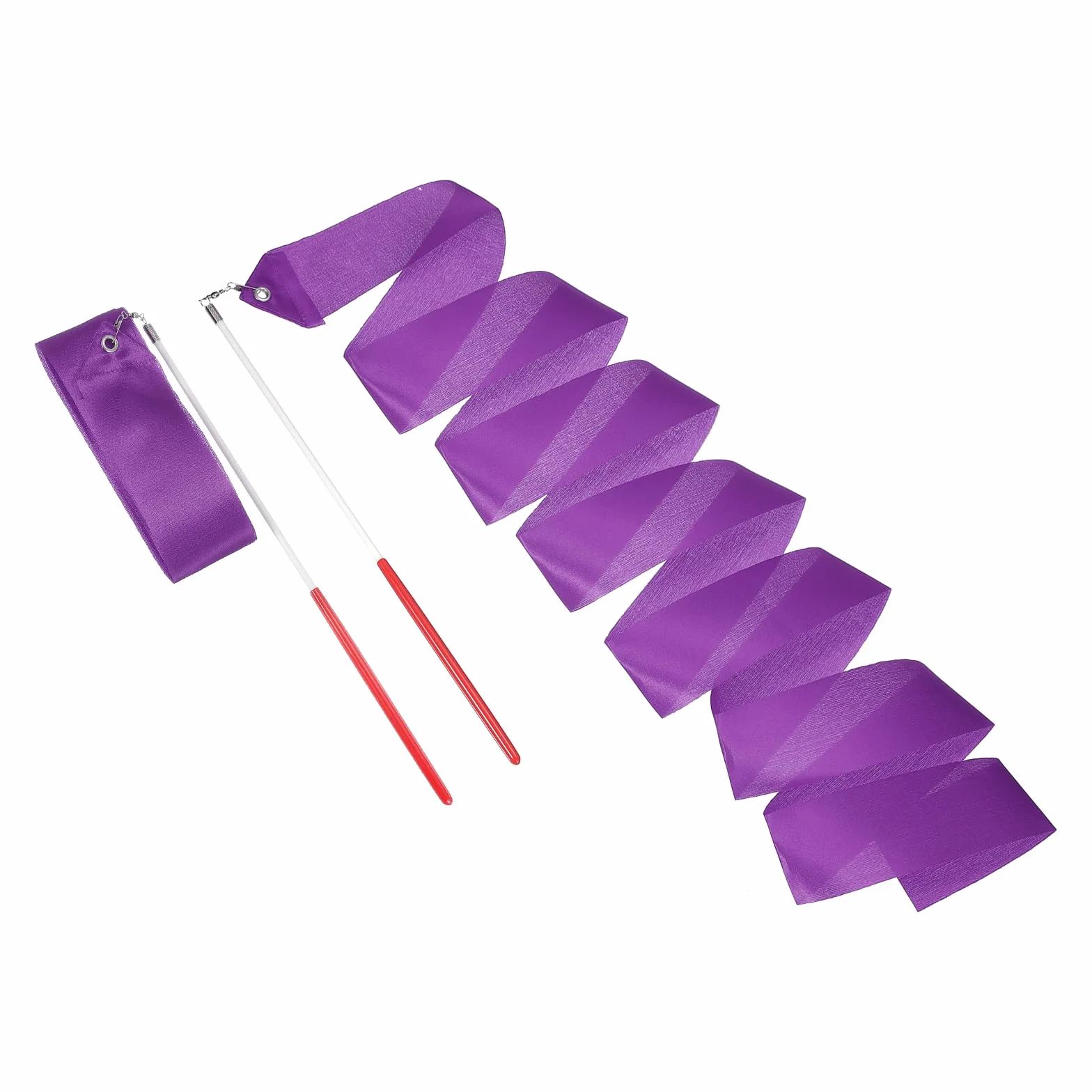 QUARKZMAN 78.7" Rubans De Gymnastique Rythmique Violet Foncé
