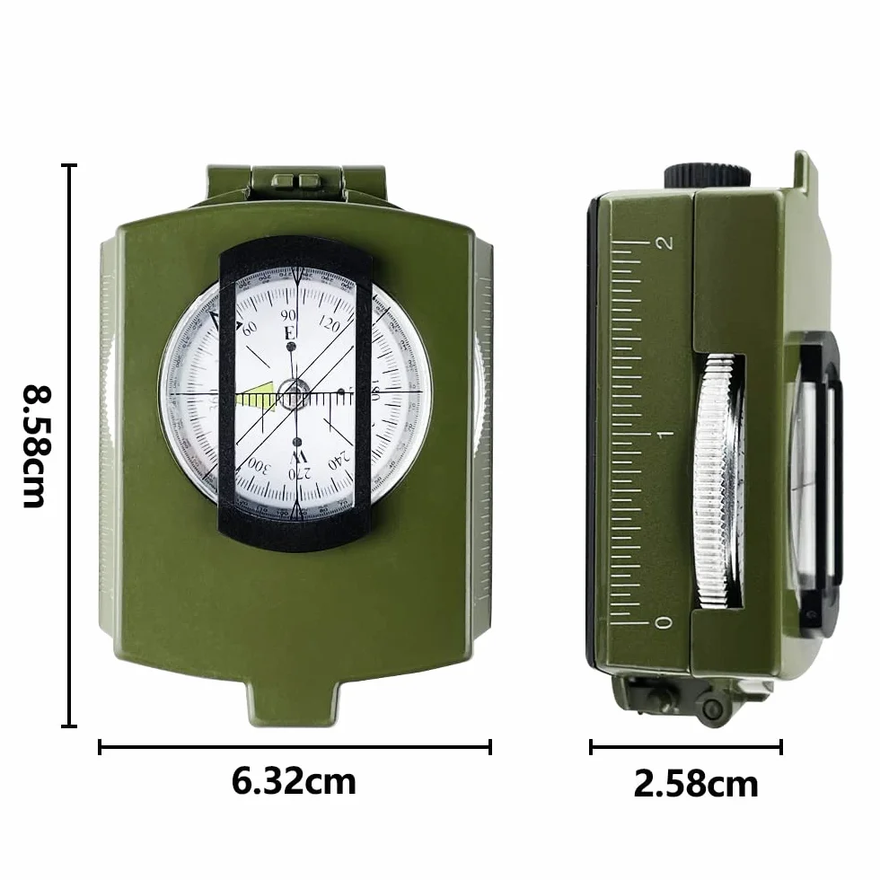 Boussole Multifonctionnelle Militaire Imperméable avec Sac de Transport pour Randonnée Camping