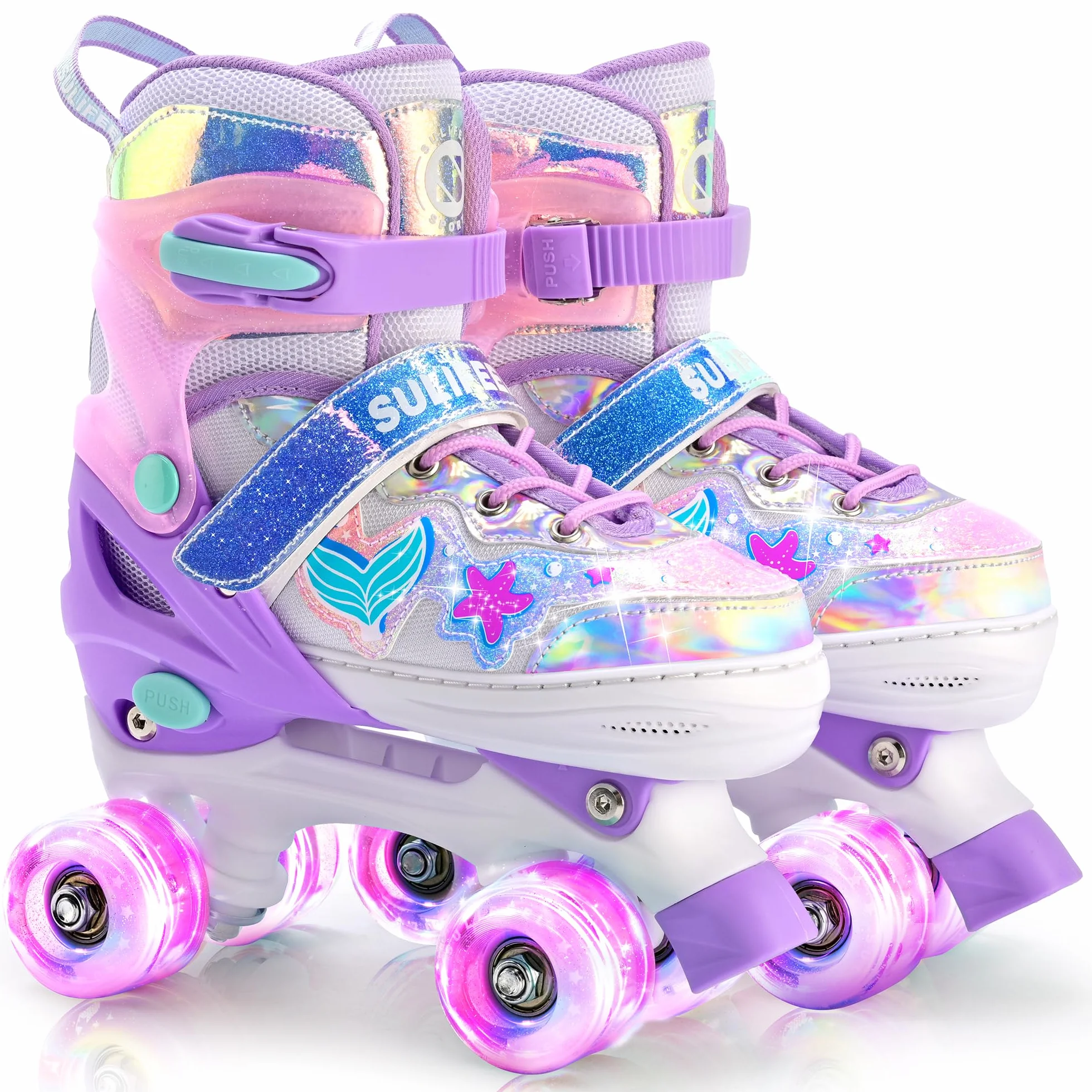 Patins à roulettes réglables pour Enfants 3-12 Ans avec Roues Lumineuses SULIFEEL