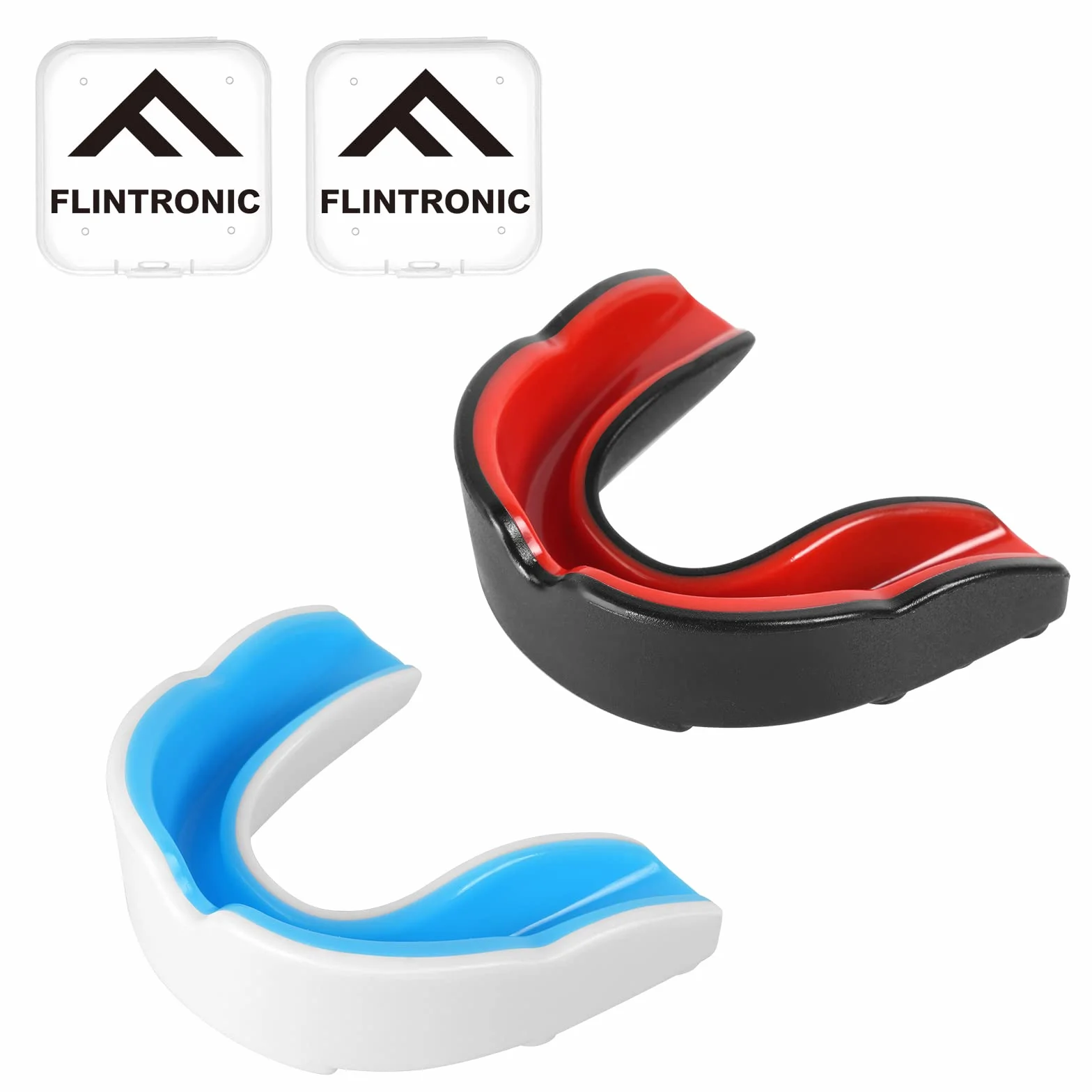 Flintronic Lot de 2 Protège-Dents Boxe pour Enfants avec Boîte Portable