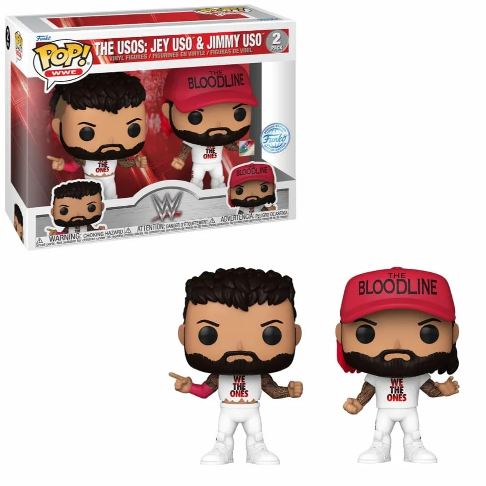 Funko Pop! WWE The Usos Jey & Jimmy USO Wrestlemania 39 2-Pack Fanatics Exclusive