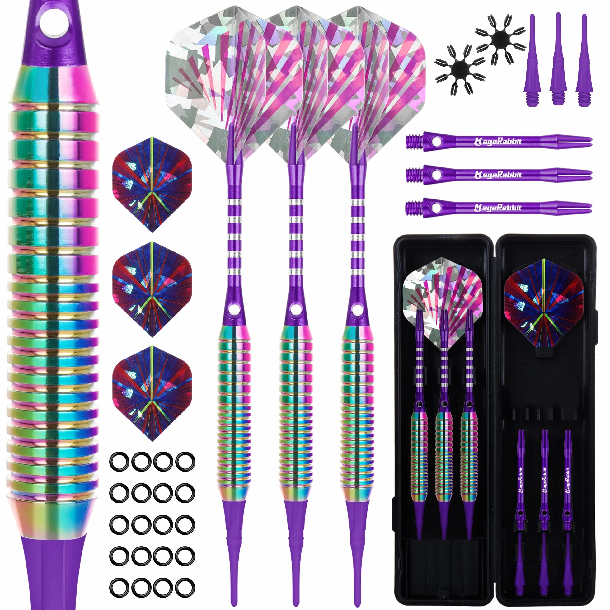 Fléchettes professionnelles souples 18 g avec pointes en plastique pour cible électronique