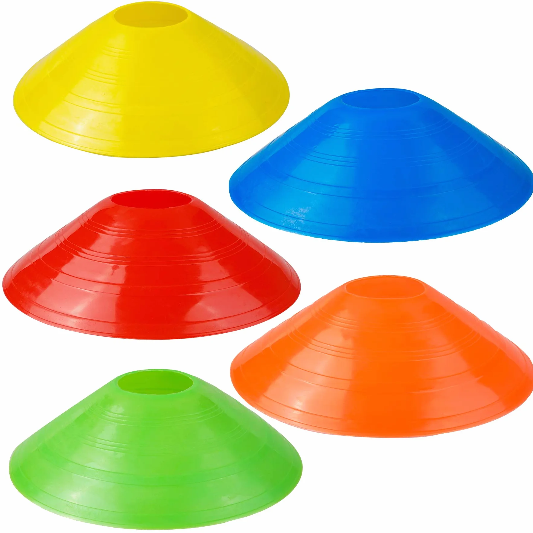 Cônes de Marqueurs 15 Pièces Plots Sport Cônes de Disques Variété de Couleurs pour Entraînement Football