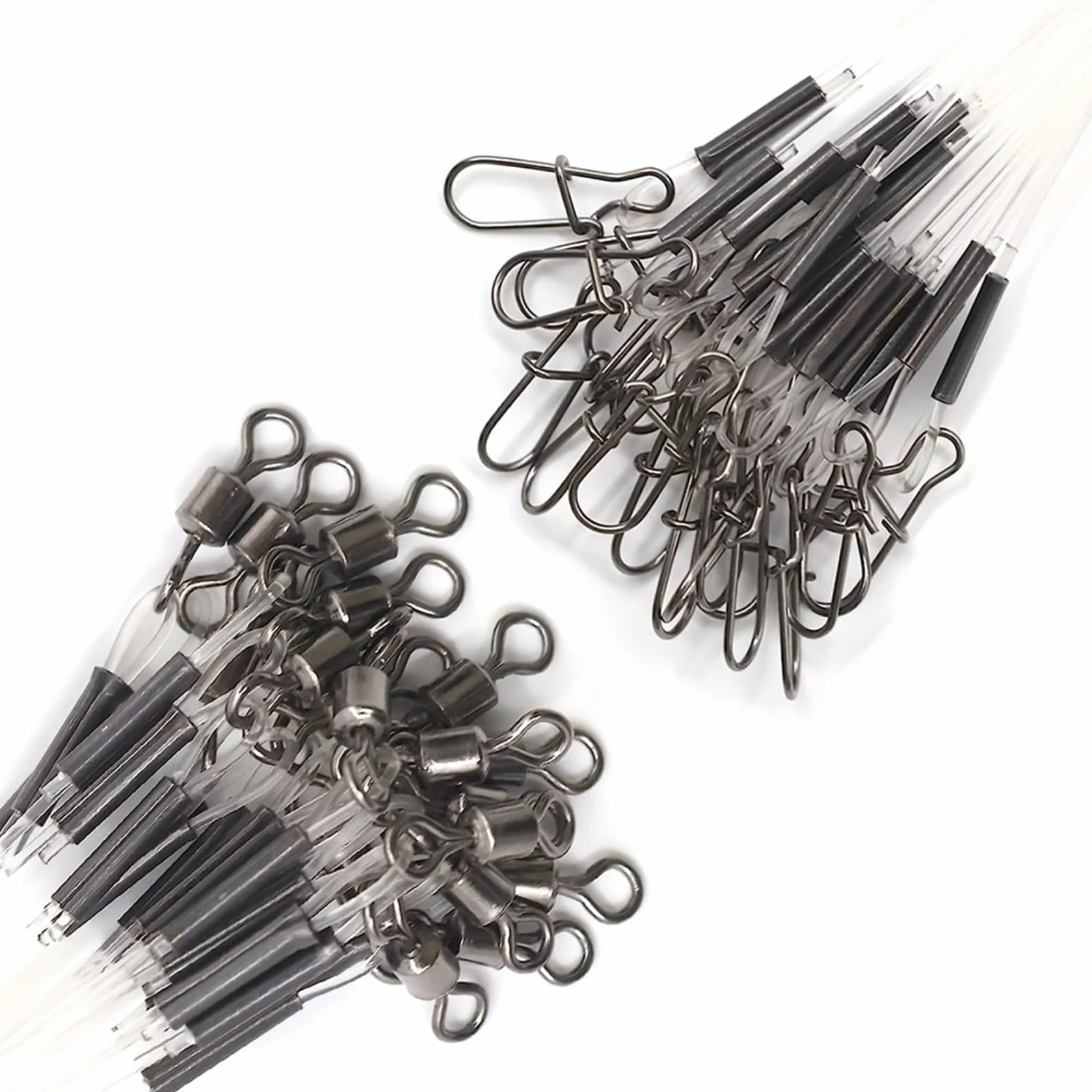 Fluorocarbone Ligne de pêche 7-18 kg Rouleau Pivotant Fastlock Haute Résistance 10 pièces