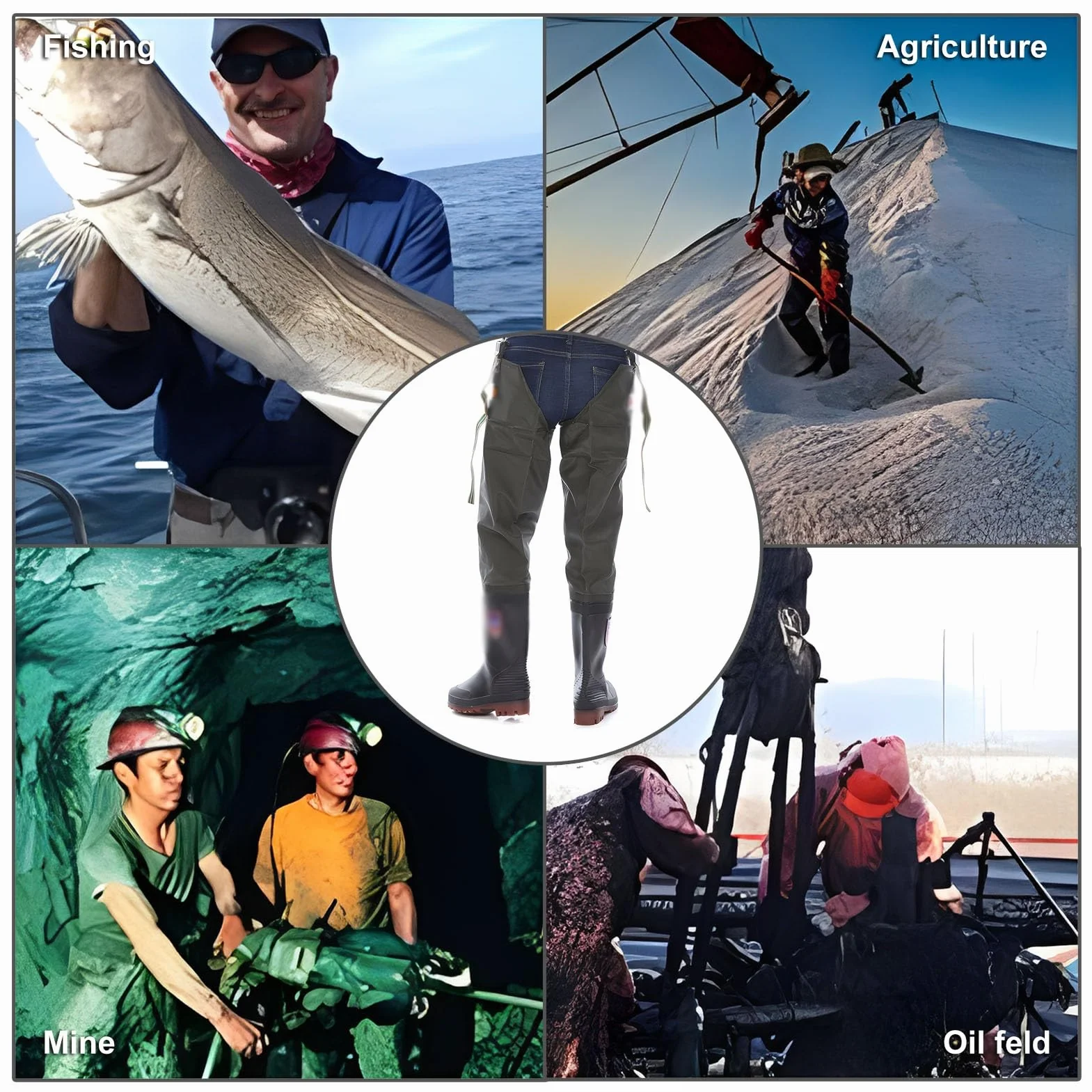 BootfootWader De Pêche Isolé Et Imperméable Cuissardes De Hanche Hommes Femmes 42 EU